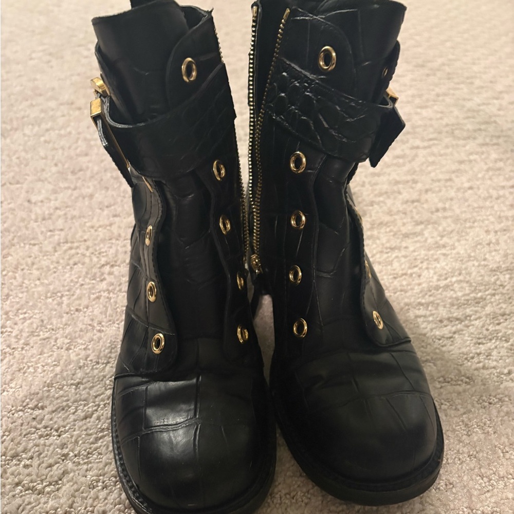 Giuseppe Zanotti Black Leather Ankle Boots